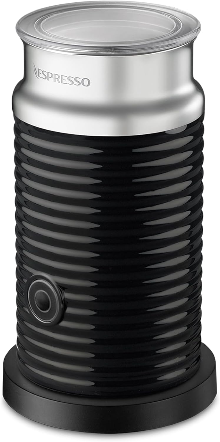 NESPRESSO Aeroccino 3, Montalatte elettrico per cappuccino, 3 funzioni: schiuma calda, fredda e latte caldo, colore Nero(1/Nero - Aeroccino 3)