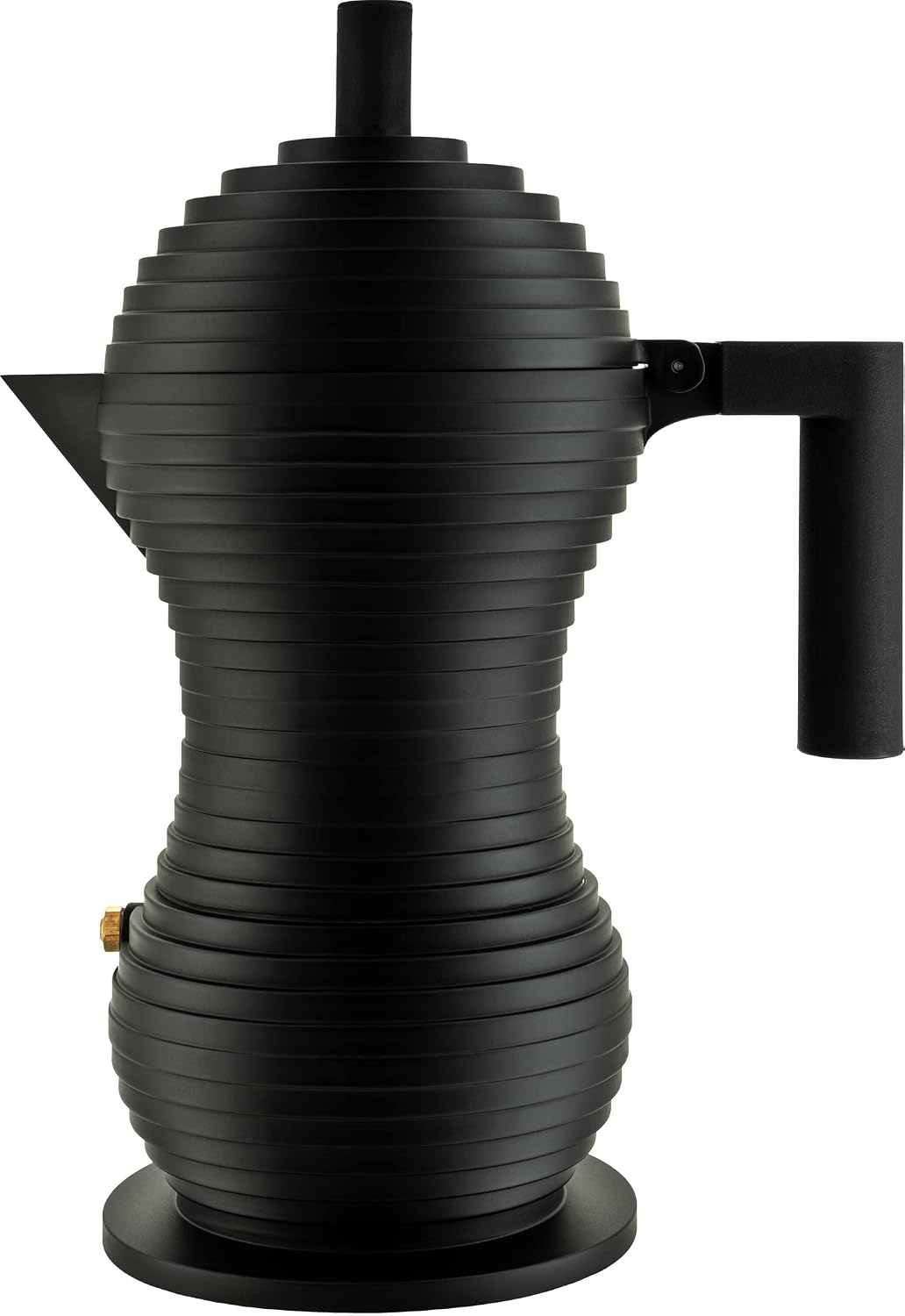 Alessi Pulcina MDL02/6 BB Caffettiera Espresso di Design, in Fusione di Alluminio con Manico e Pomolo in PA, 6 Tazze, Nero