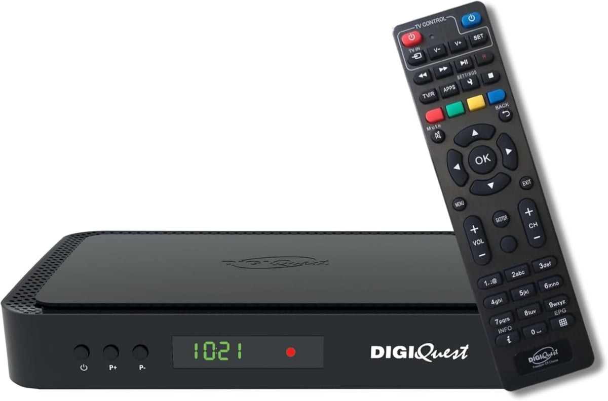 DIGIQUEST Tivùsat COMBO 4K Q99 Decoder | Satellite + Terrestrial | Interactive HbbTV | HEVC Main 10 | Recording Activable | 2-in-1 Remote Control | Smartcard Included | Ready Merlin System(Tivùsat Q99 4K)
