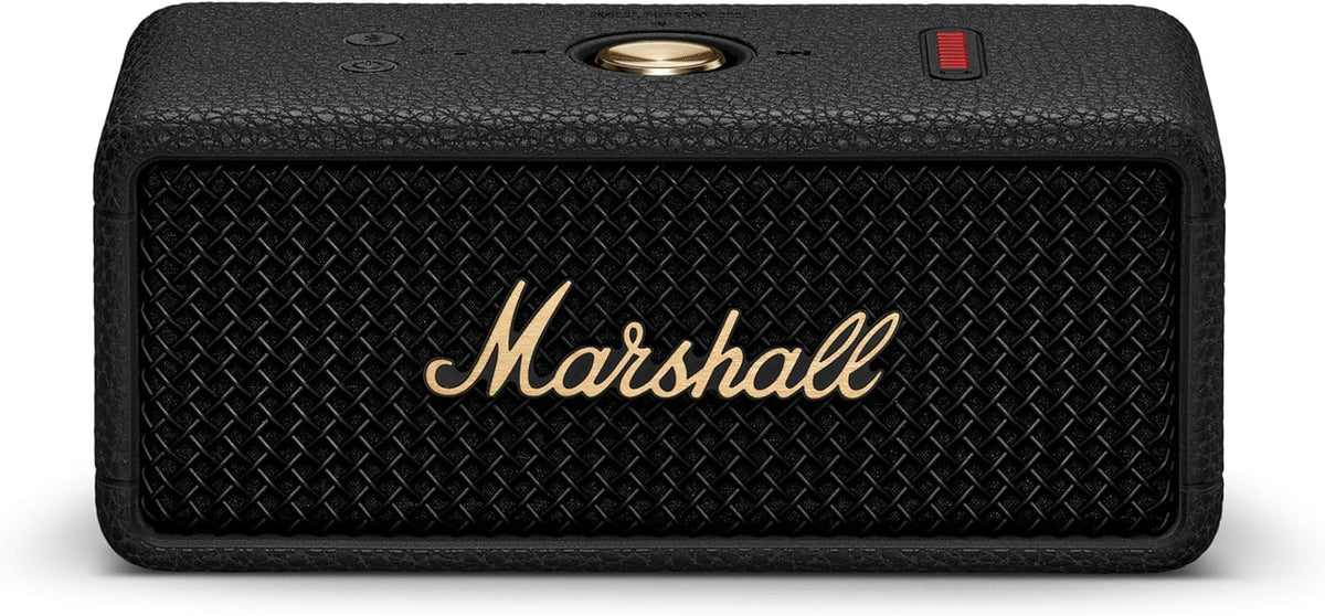 Marshall Emberton II Altoparlanti Bluetooth Portatili Wireless Accoppiabili IP67 Resistente a Polvere e Acqua, 30+ Ore di Riproduzione Ricarica Rapida, Acciaio Nero(Black/Emberton III)