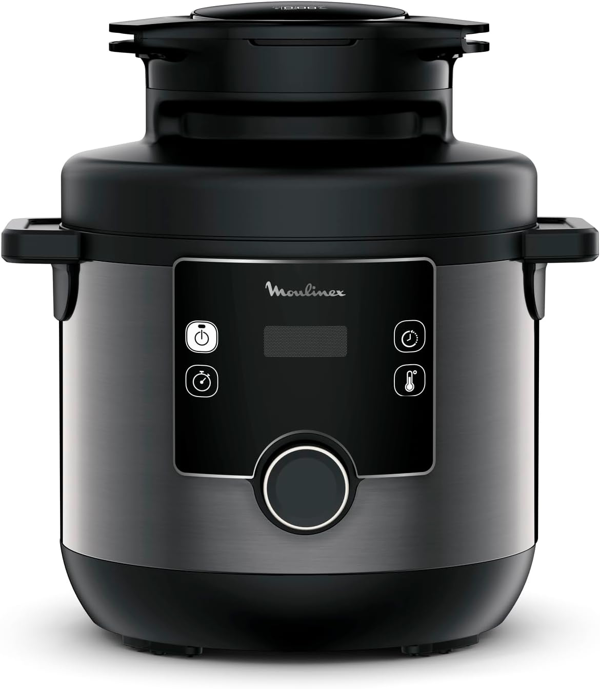 Moulinex CE7548 Turbo Cuisine Multicooker Veloce, 5 Litri, Pentola a Pressione Elettrica, Robot da Cucina Multifunzione con Tecnologia Spherical Bowl, 10 Programmi di Cottura Automatici e Ricettario(Turbo Cuisine Multicooker Friggitrice ad aria)