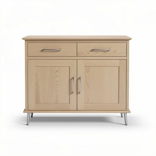 Mobili da ingresso in legno chiaro con due cassetti e ante 90 x 40 x 80cm