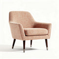 Poltrona in tessuto con gambe in legno color nocciola 80 x 80 x 85cm