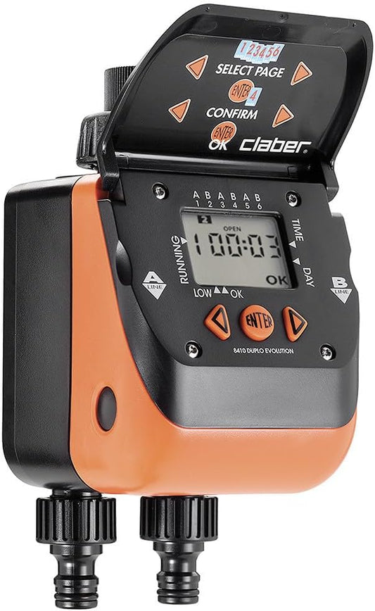 Claber Aquadue Duplo Evolution Two Way Tap Programmer(Single)