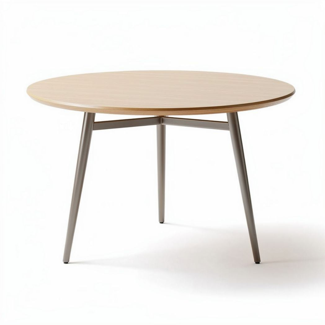 Tavolo rotondo in legno con base in acciaio misura 120 x 120 x 75cm
