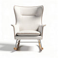 Poltrona da lounge in tessuto grigio con struttura in legno e metallo 80 x 75 x 100cm