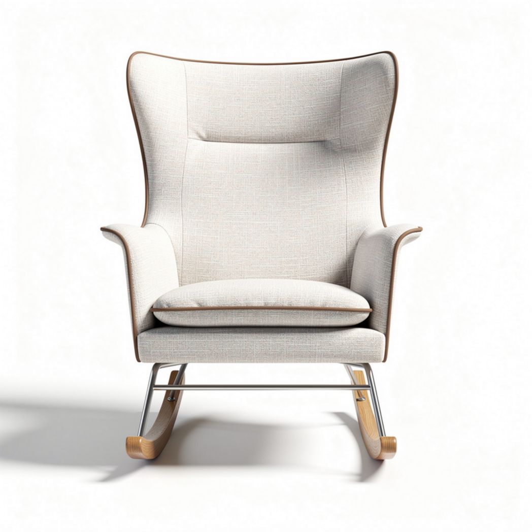 Poltrona da lounge in tessuto grigio con struttura in legno e metallo 80 x 75 x 100cm