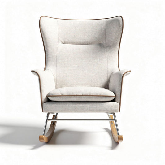 Poltrona da lounge in tessuto grigio con struttura in legno e metallo 80 x 75 x 100cm
