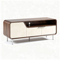 Mobile in legno di noce con cassetto e ripiano 150 x 45 x 50cm beige e marrone