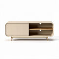 Mobiletto moderno in legno e metallo color crema 120 x 40 x 45cm