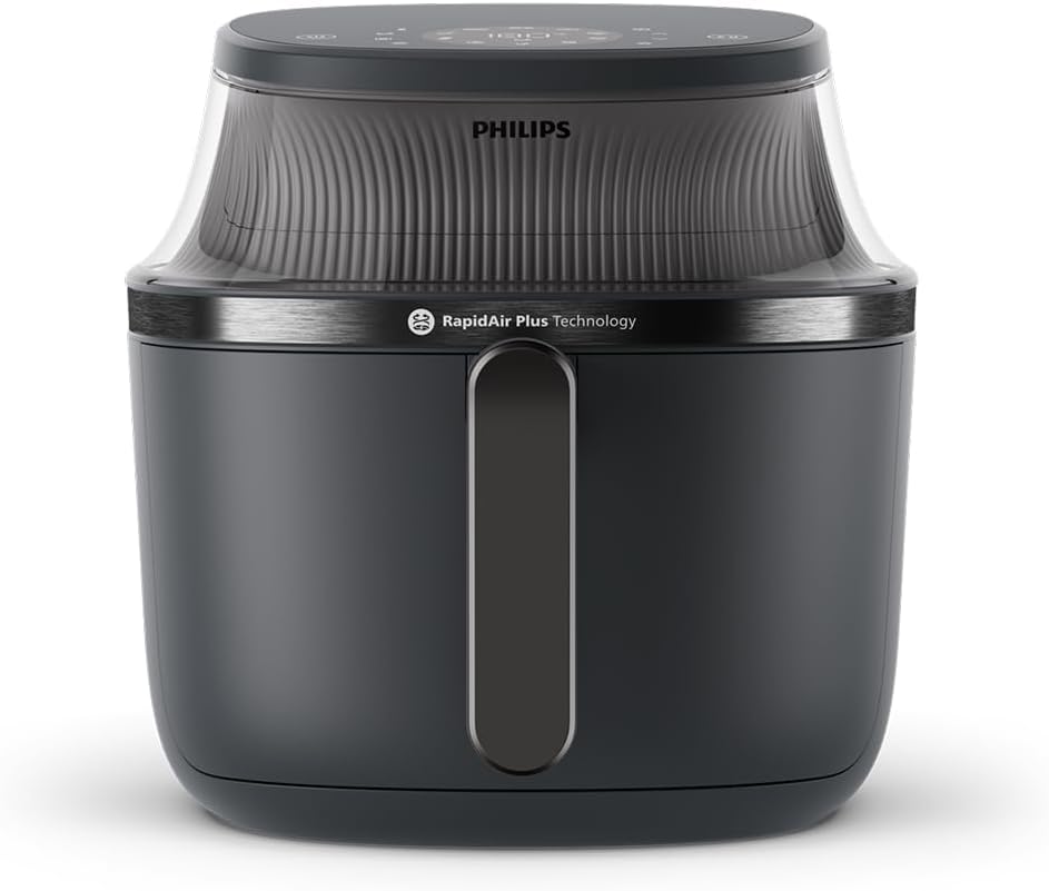 Philips Airfryer Serie 3000: Friggitrice ad aria da 6,2L con finestrella, Tec. RapidAir Plus, 16 modalità di cottura, 90% grassi in meno, facile da pulire, touchscreen, risparmio energetico (NA330/00)(6,2 L - per 4 persone)