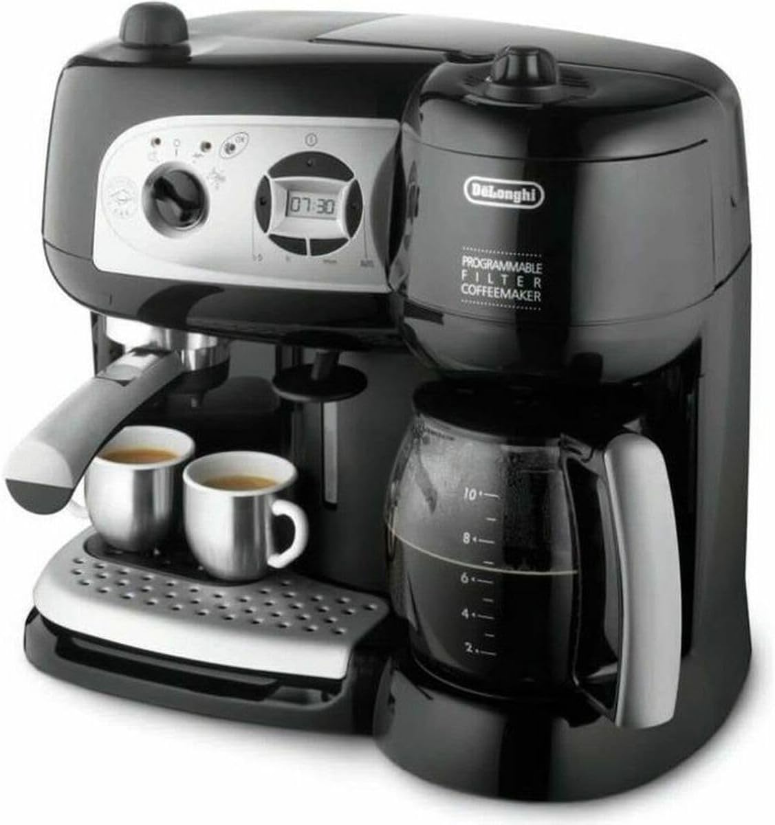De'Longhi BCO264 Delonghi BCO264.1 Espresso con Pompa e Macchina da caffè, 10 Tazze, 220 V (Non per Gli Stati Uniti), 2 Cups, Acciaio Inossidabile, Nero