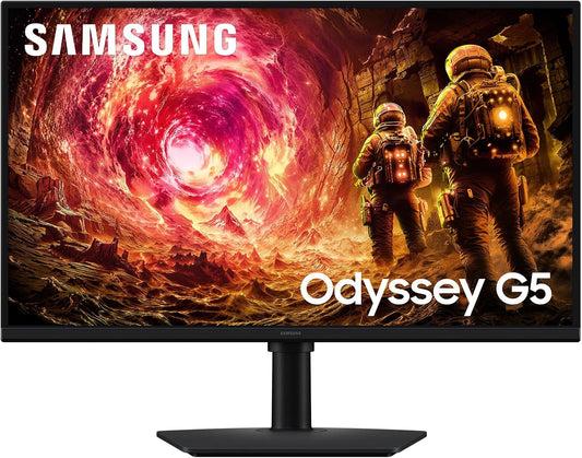 Samsung Odyssey G5 Gaming Monitor (S27FG506EU), Flat, 27, 2560x1440 (QHD), Fast IPS, 180 Hz, 1ms, G-Sync Compatibility, HDMI, Display Port, Audio Input, HAS, Pivot(27''/Odyssey G50F/QHD | 180Hz)