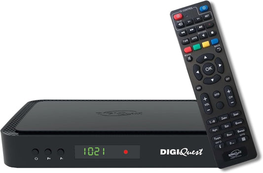 DIGIQUEST Tivùsat COMBO 4K Q99 Decoder | Satellite + Terrestrial | Interactive HbbTV | HEVC Main 10 | Recording Activable | 2-in-1 Remote Control | Smartcard Included | Ready Merlin System(Tivùsat Q99 4K)