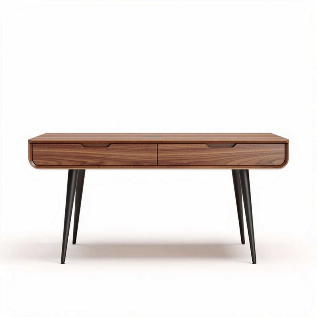 Tavolo in legno di noce con due cassetti dimensioni 120 x 60 x 75cm