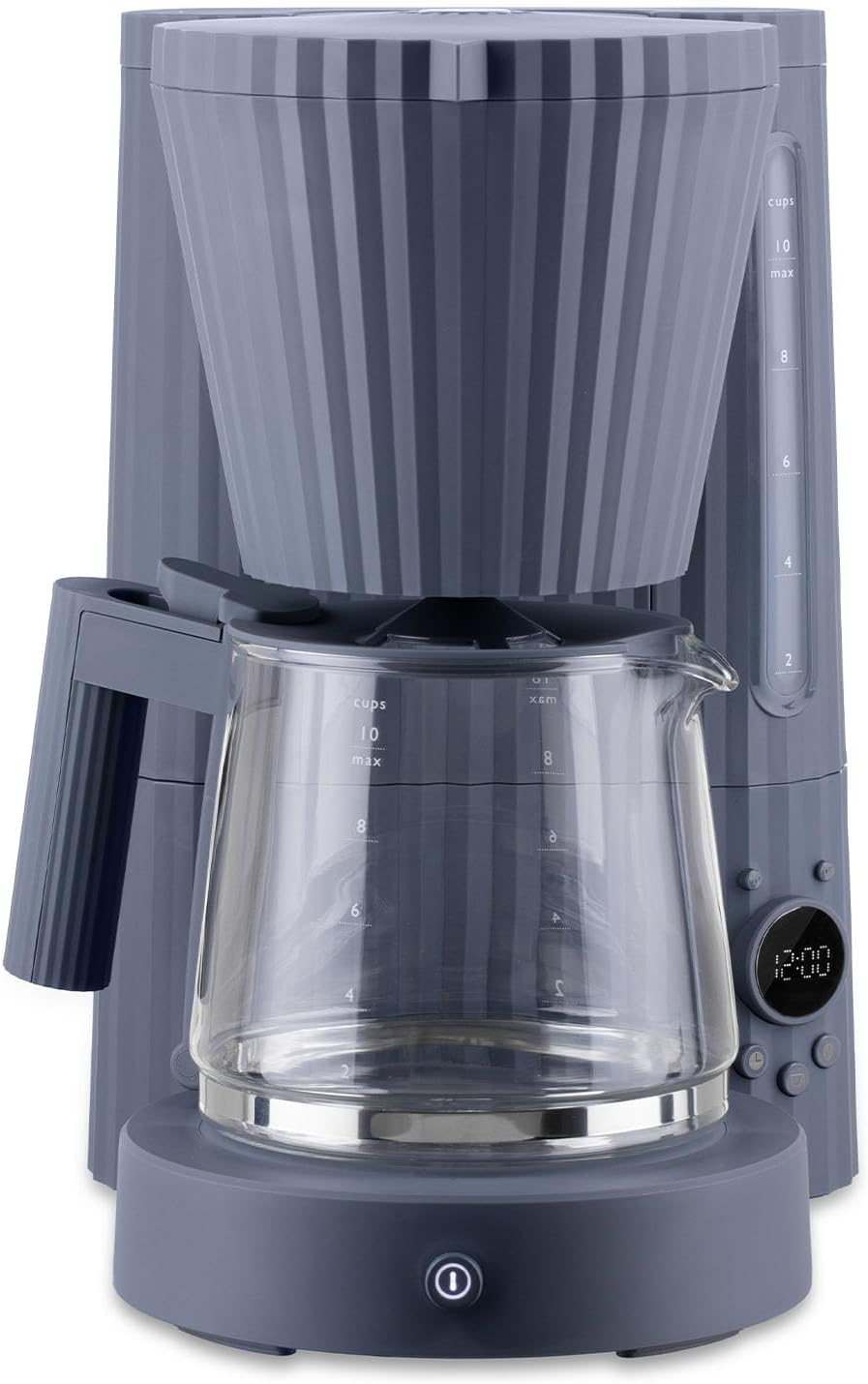 Alessi Plissé MDL14 W - Macchina per Caffè Filtrato di Design, Funzione di Avvio Automatico, in Resina Termoplastica, Spina Europea 1100 W, 150 cl, Bianco(Grigio)