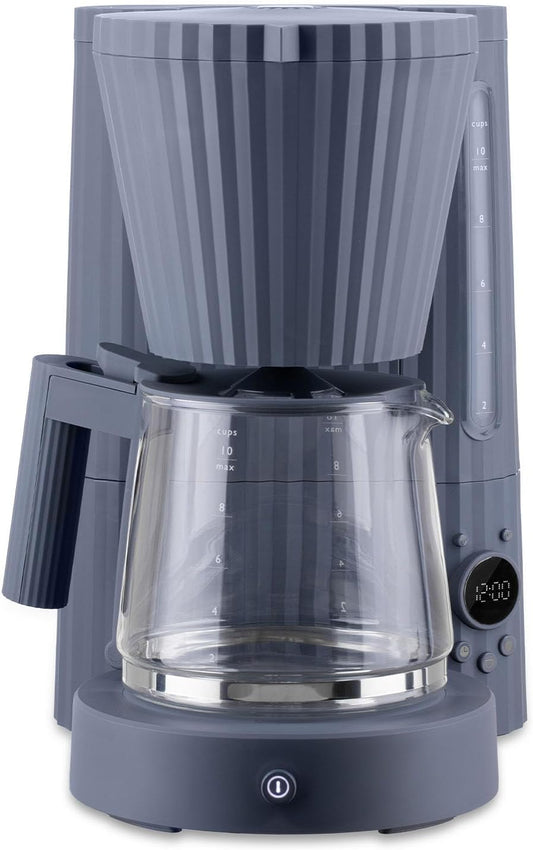 Alessi Plissé MDL14 W - Macchina per Caffè Filtrato di Design, Funzione di Avvio Automatico, in Resina Termoplastica, Spina Europea 1100 W, 150 cl, Bianco(Grigio)