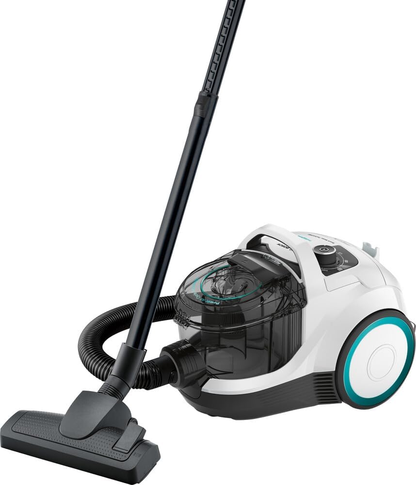Bosch BGS05X240 Aspirapolvere a Traino Senza Sacco con Filtro Igienico PureAir, Design Compatto, Potente, Turchese(Serie 4 Basic)
