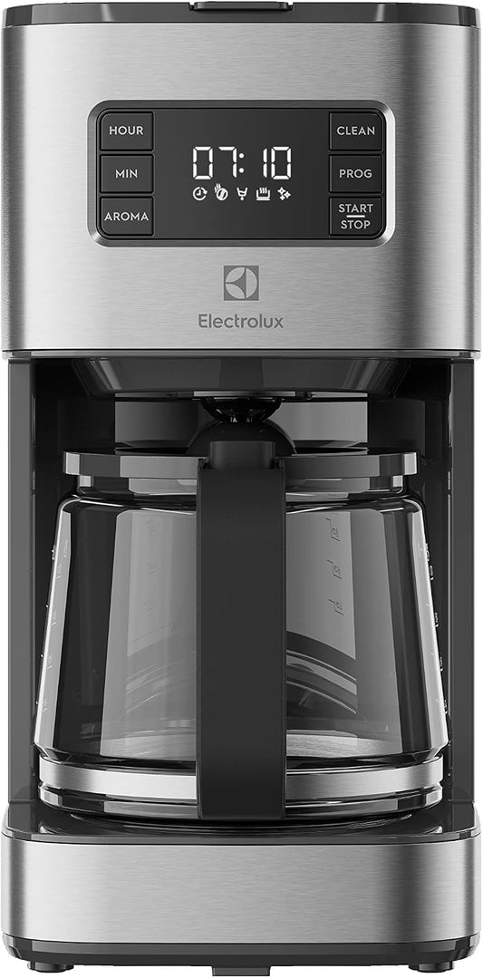 Electrolux Create 5 E5CM1-6ST, Macchina da Caffè Americano, Selezione Aroma e Timer Programmabile, Caraffa Isotermica 1,38 L, Spegnimento Automatico, 1000 W, Acciaio Inox(Americano/Stainless Steel)