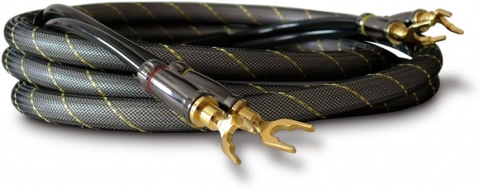 Dynavox, High End Speaker Cable, Pair of High Quality Banana Plugs Flex Cable Assembled Black 3m(13 mm)