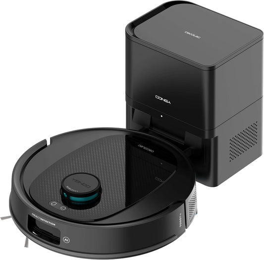 Cecotec Robot Aspirapolvere e Lavapavimenti con Base Autovuotante e IA Conga Y80 X-Treme. Navigazione Laser e Intelligenza Artificiale, 13000Pa, Base 2.5L, Autonomia fino a 220m², App 3.0(Conga Y80 X-treme)